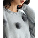 ふわふわとしたファーを飾り付け。ファーポンポン付きニット ニット セーター | HAPPY急便 by VERITA.JP | 詳細画像7