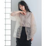 花と透け感、心地よく重ねて。チュール花柄刺繍オーバーサイズシャツ ブラウス 刺繍 | HAPPY急便 by VERITA.JP | 詳細画像8 