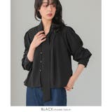 ブラック | オンもオフも頼れる一枚。ボウタイ付きブラウス ブラウス シャツ | HAPPY急便 by VERITA.JP