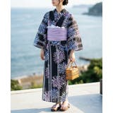 簡単！1人で着れる綿 変わり織生地 セパレート浴衣2点セット（二部式浴衣+帯） | HAPPY急便 by VERITA.JP | 詳細画像10 
