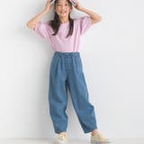 175-インディゴブルー | 【OMNES】キッズ ウォッシュ加工 ダンプサーカスパンツ | OMNES