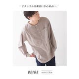 メンズ 塩縮加工タイプライター ビッグポケットノーカラー長袖シャツ | haptic | 詳細画像9
