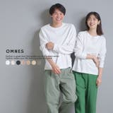 【OMNES】ユニセックス 製品洗い 無地長袖Tシャツ | haptic | 詳細画像1
