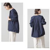 【OMNES】撥水加工 裾ドロスト ノーカラーチュニック丈ブルゾン | OMNES | 詳細画像8