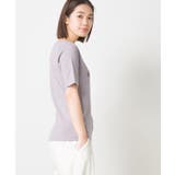 083-ラベンダー | 汗染み防止リブロゴプリント半袖Tシャツ Je mets | haptic