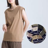 【OMNES】製品洗いコットン ノースリーブTシャツ | haptic | 詳細画像1