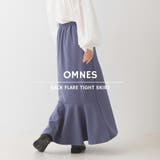 【OMNES】梨地ストレッチツイルバックフレアタイトスカート | OMNES | 詳細画像1 
