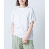001-ホワイト | 【OMNES】綿麻カット ドルマン半袖Tシャツ | haptic