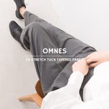 【OMNES】TRストレッチタックテーパードパンツ | haptic | 詳細画像1