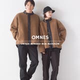 【OMNES】ユニセックスボンディングボアブルゾン | haptic | 詳細画像1