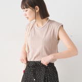 033-ベージュ | 汗じみ防止 リブタンクトッップ レディース | OMNES