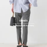 【OMNES】TRストレッチ裾スリットパンツ レディース | OMNES | 詳細画像1 