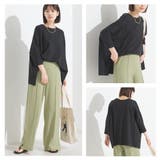 【OMNES】冷感シルクタッチ ドルマンスリーブ6分袖プルオーバー | OMNES | 詳細画像7 