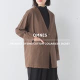 製品染め コットンノーカラージャケット | OMNES | 詳細画像1