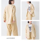 製品染め コットンノーカラージャケット | OMNES | 詳細画像10