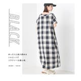 【OMNES】コットンスラブチェック柄ワンピース | OMNES | 詳細画像3