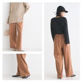 ストレッチカチオン センタープレスワイドパンツ | OMNES | 詳細画像7 
