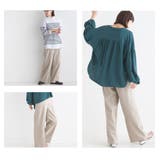 ストレッチカチオン センタープレスワイドパンツ | OMNES | 詳細画像9 