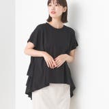 005-ブラック | 【OMNES】バイオポリウォッシュバックフリルプルオーバーTシャツ | OMNES