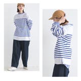 【OMNES】パネルボーダーコットン長袖Tシャツ | OMNES | 詳細画像7
