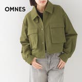 【OMNES】ツイル衿2WAY 立体ポケットショート丈ブルゾン | OMNES | 詳細画像1