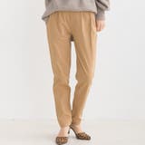 033-ベージュ | スーパーストレッチツイルタックパンツ レギュラー&裏起毛 | OMNES