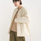 002-アイボリー | 【OMNES】撥水加工ステッチレスサイドZIPコート | OMNES