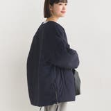 075-ネイビー | 【OMNES】撥水加工ステッチレスサイドZIPコート | OMNES