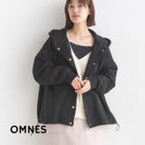 【OMNES】裏起毛 裾ドロスト フードブルゾン | OMNES | 詳細画像1