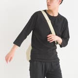 005-ブラック | ユニセックス ストレッチジャガード クルーネック長袖&六分袖Tシャツ | OMNES
