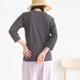 006-チャコール | ユニセックス ストレッチジャガード クルーネック長袖&六分袖Tシャツ | OMNES