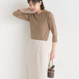 033-ベージュ | ユニセックス ストレッチジャガード クルーネック長袖&六分袖Tシャツ | OMNES