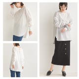 【OMNES】製品洗いコットンブロード裾ラウンドレイヤードブラウス | OMNES | 詳細画像5
