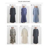 【OMNES】レーヨンバンドカラー裾フレアワンピース | OMNES | 詳細画像16 