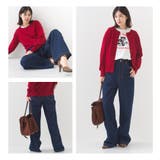 【OMNES】12oz ウォッシュ加工ハイウエストルーズワイドデニムパンツ | OMNES | 詳細画像10 