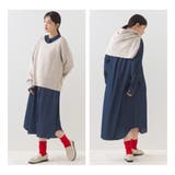 【OMNES】シャンブレーバンドカラー裾ラウンドロングシャツワンピース | OMNES | 詳細画像10