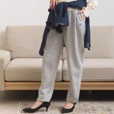 125-グレー | 【OMNES】テック裏毛タックスウェットテーパードパンツ | OMNES
