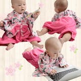 袴ロンパース パッチワーク花柄 袴カバーオール | ミニビーンズ | 詳細画像13