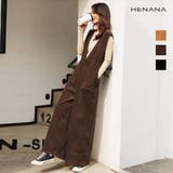 コーデュロイパンツ サロペット Vネック | HENANA | 詳細画像1