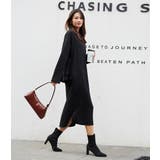 裏起毛 バックフリル ロングワンピース | HENANA  | 詳細画像10 