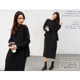 裏起毛 バックフリル ロングワンピース | HENANA  | 詳細画像19 