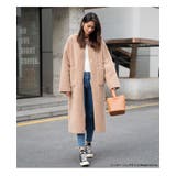 クルーネックボアコート ノーカラーコート レディースアパレル | HENANA  | 詳細画像22 