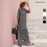 サイドスリットカットワンピース 半袖 レイヤード | HENANA | 詳細画像1