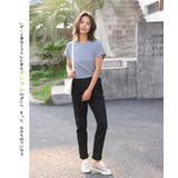 美脚デニムパンツ 伸縮性 ロングパンツ | HENANA  | 詳細画像12 