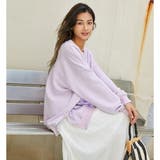 配色切替パーカー リブ切替トレーナー ドーパミンコーデ | HENANA  | 詳細画像4 