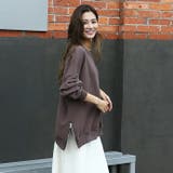 サイドZIP付き裏毛プルオーバー ゆったり プルオーバー | HENANA | 詳細画像8