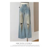 ダメージジーンズ デニムパンツ マキシワイドリップド | WITCH | 詳細画像11 