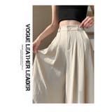 夏 涼しげ リネンブレンドドレープ ガウチョパンツ | WITCH | 詳細画像16 