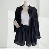 ブラック | インナープレゼント 着回し力抜群 シャツ+ショートバンツ | WITCH