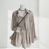 ベージュ | インナープレゼント 着回し力抜群 シャツ+ショートバンツ | WITCH